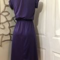 Retro Purple Cotton Shirt Dress - Image 3