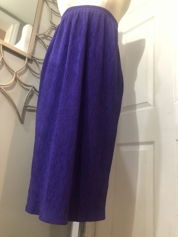 80s/90s Purple Wrinkled Maxi Skirt