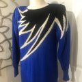 Vintage 80s Lightning Bolt Dress - Image 4