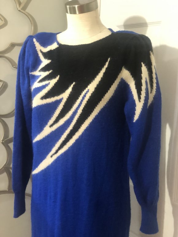 Vintage 80s Lightning Bolt Dress